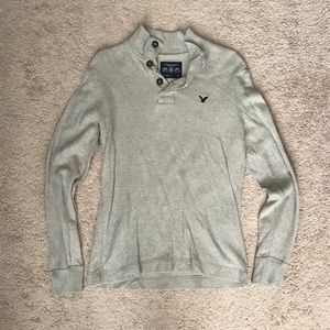 AE Button V-Neck Sweater